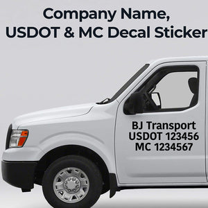 transport company name with usdot mc decal