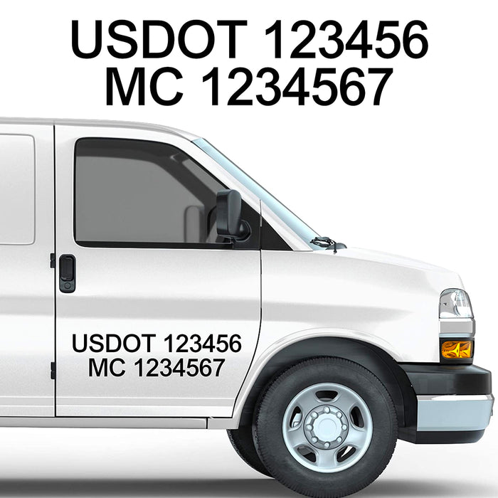 Mog Number Sticker USDOT And MC Number Sticker Decal (Set of 2) – USDOT NUMBER STICKERS
