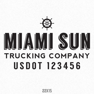 Company & Trucking Business Decal with USDOT (Boating, Fishing)
