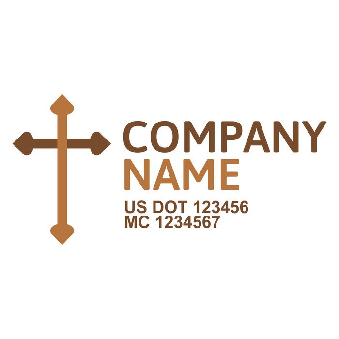 Company Name Truck Decal, USDOT (Set of 2)