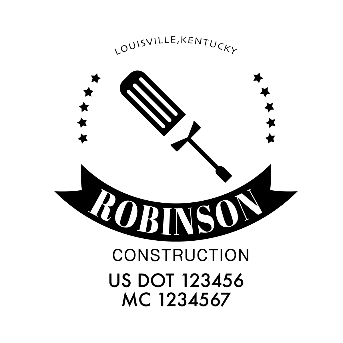 Company Name Truck Decal with 2 Regulation Lines, USDOT (Set of 2 ...