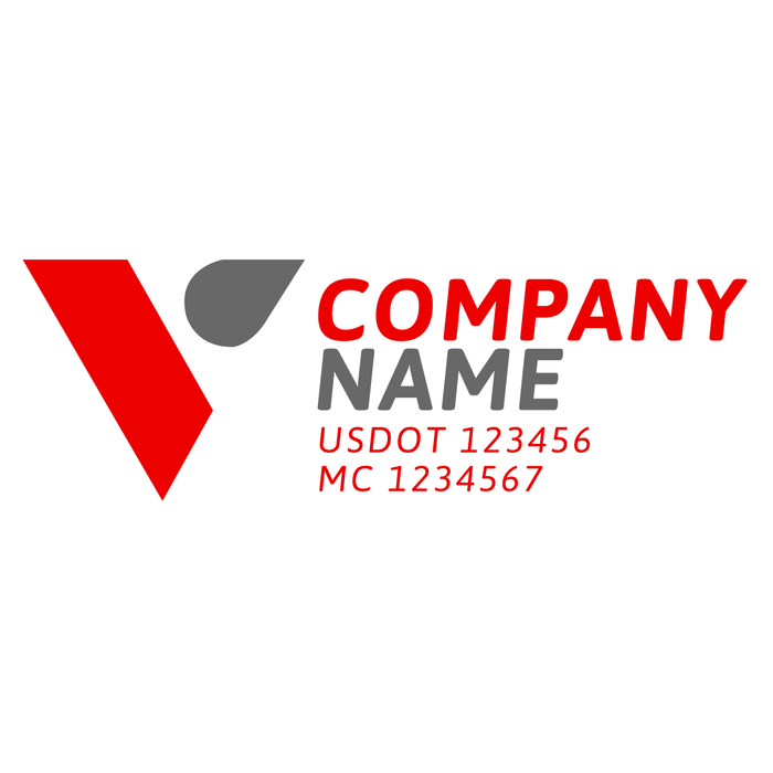 Company Name Truck Decal, USDOT (Set of 2)