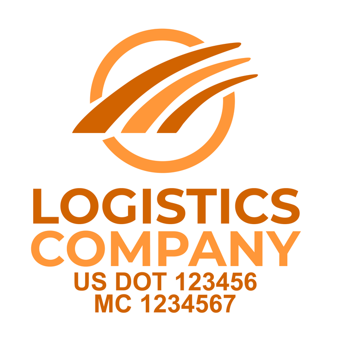 Company Name Truck Decal, USDOT (Set of 2)