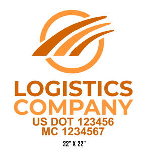 Transportation logistic company trucks decal