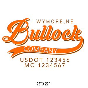 Vintage/Old School Truck Decal Template