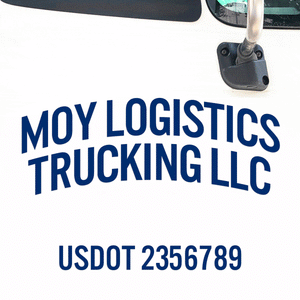 Curved Company Name with USDOT Decal