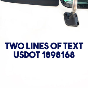2 Lines of Text Decal Sticker