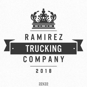 Company Name Truck Decal with Crown