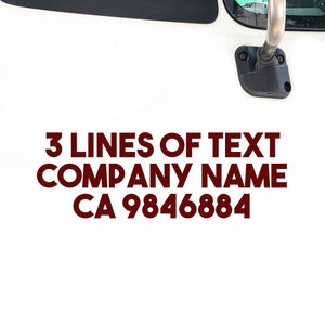 3 Lines of Text Decal Sticker