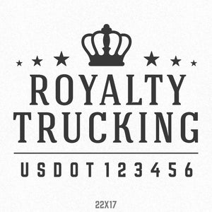 Company Name Decal with Crown