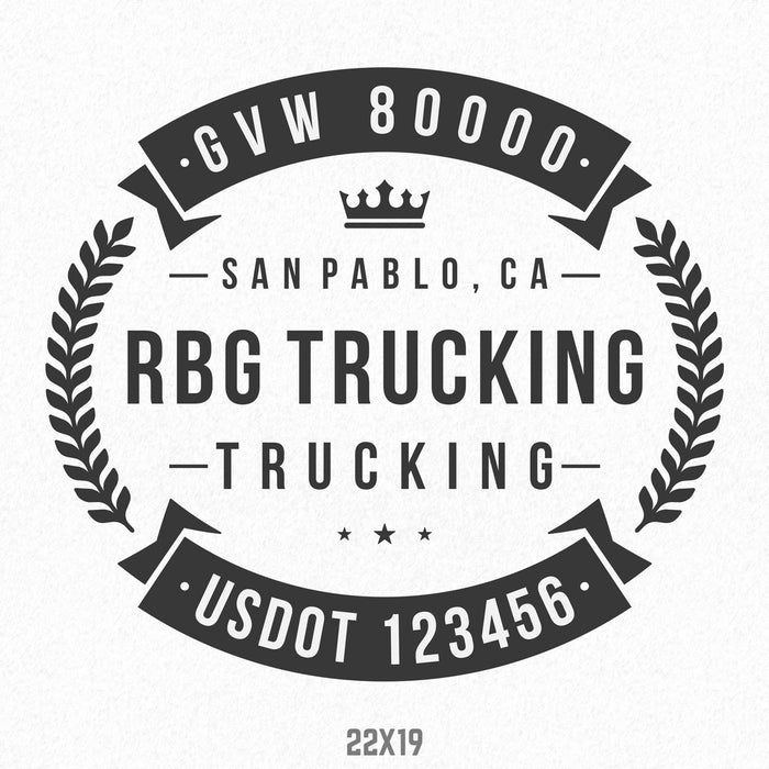 Company Name Truck Decal, (Set of 2)