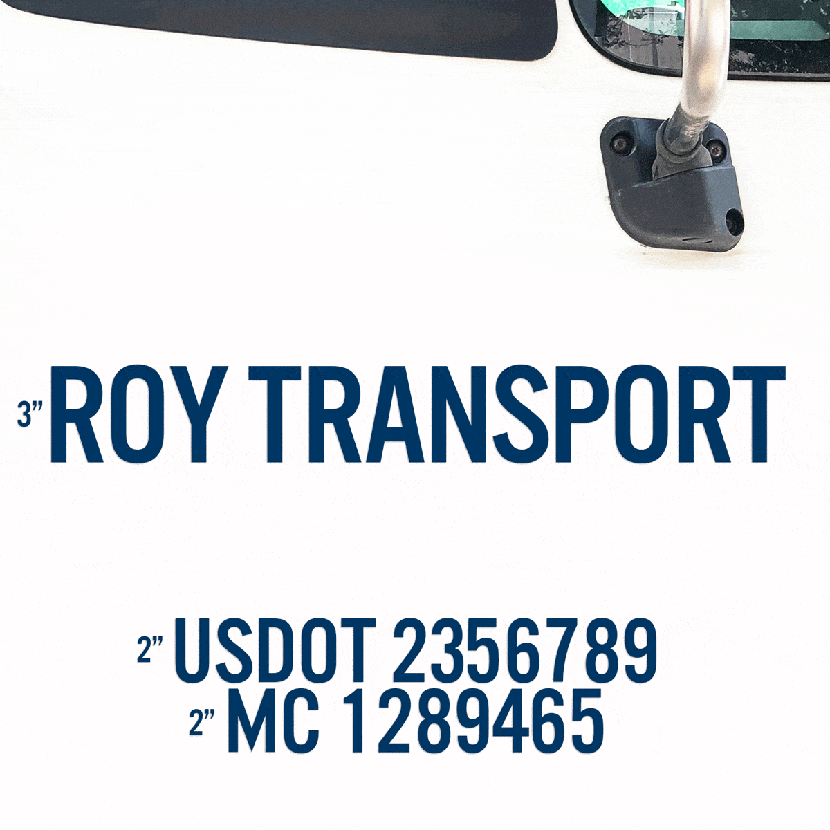 USDOT Company Name + 2 Regulation Lines Decal, (Set of 2) – USDOT ...