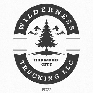 Company Name Decal with Tree