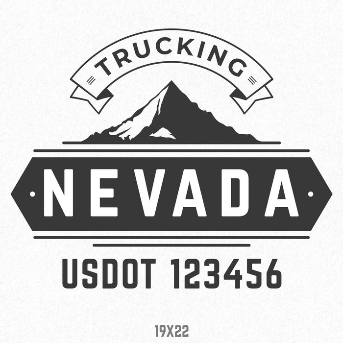 USDOT Company Name Truck Decal, (Set of 2)