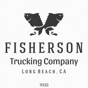 Business Name Decal with Fish