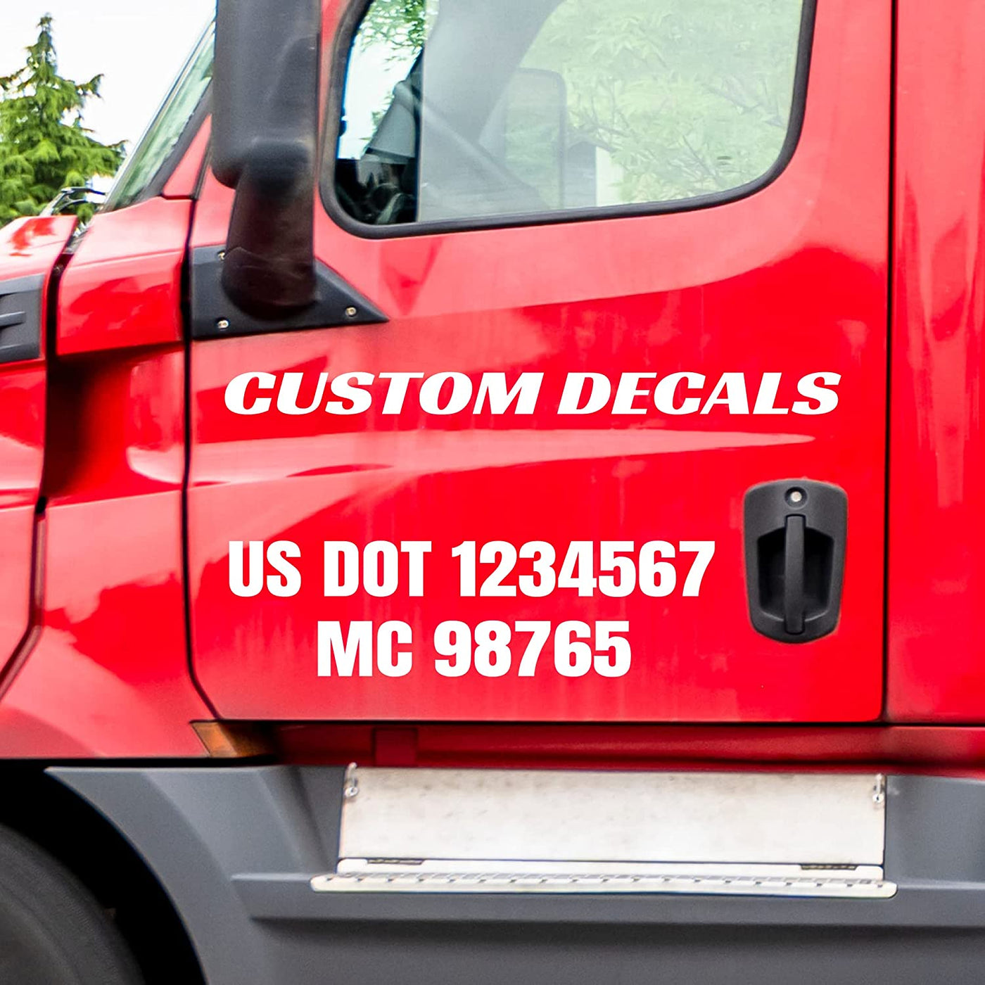 Dot Exempt Sticker USDOT Truck Door (US DOT) 3 Line Commercial Registration Truck Number ...