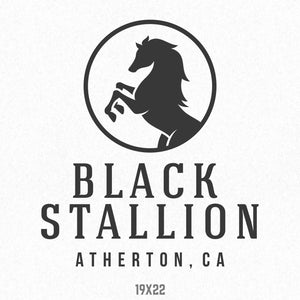 Company Name Decal with Location, Horse