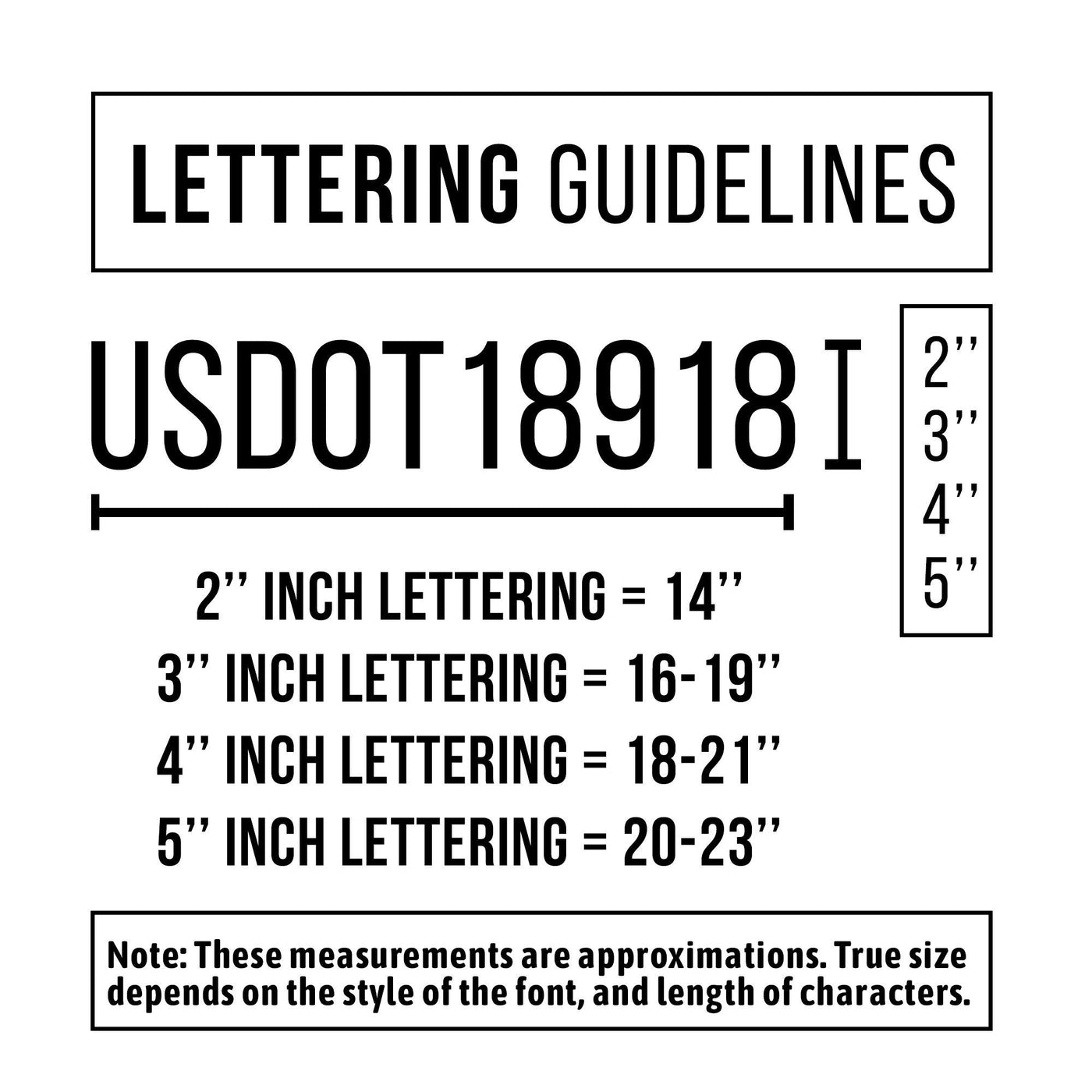 Cvor Number Example CVOR Number Decal (Set of 2) – USDOT NUMBER STICKERS