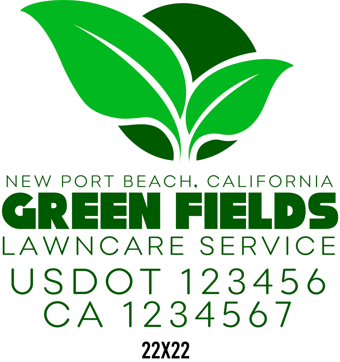 Landscaping, Lawn Care Truck Door Decal Sticker (USDOT) Set of 2 ...