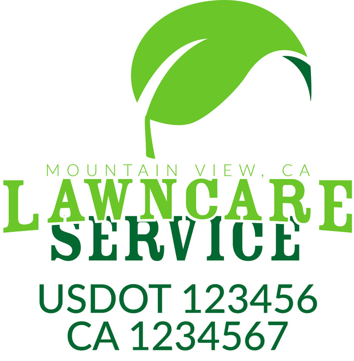 Landscaping, Lawn Care Truck Door Decal Sticker (USDOT) Set of 2