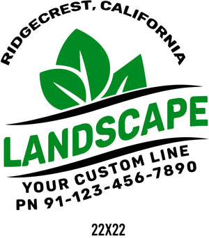 Landscaping, Lawn Care Truck Door Decal Sticker (USDOT) Set of 2