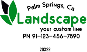 Landscaping, Lawn Care Truck Door Decal Sticker (USDOT) Set of 2