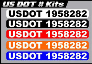 usdot number decal lettering kits