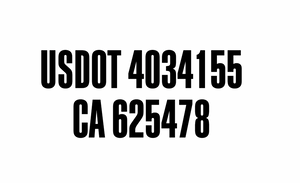 Custom USDOT & CA Number Harley Davidson Font