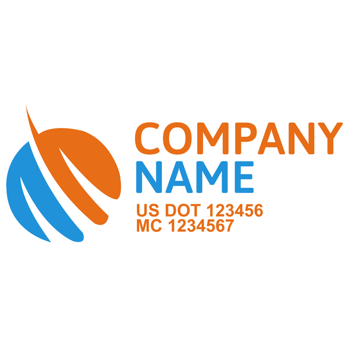 Company Name Truck Decal, USDOT (Set of 2)