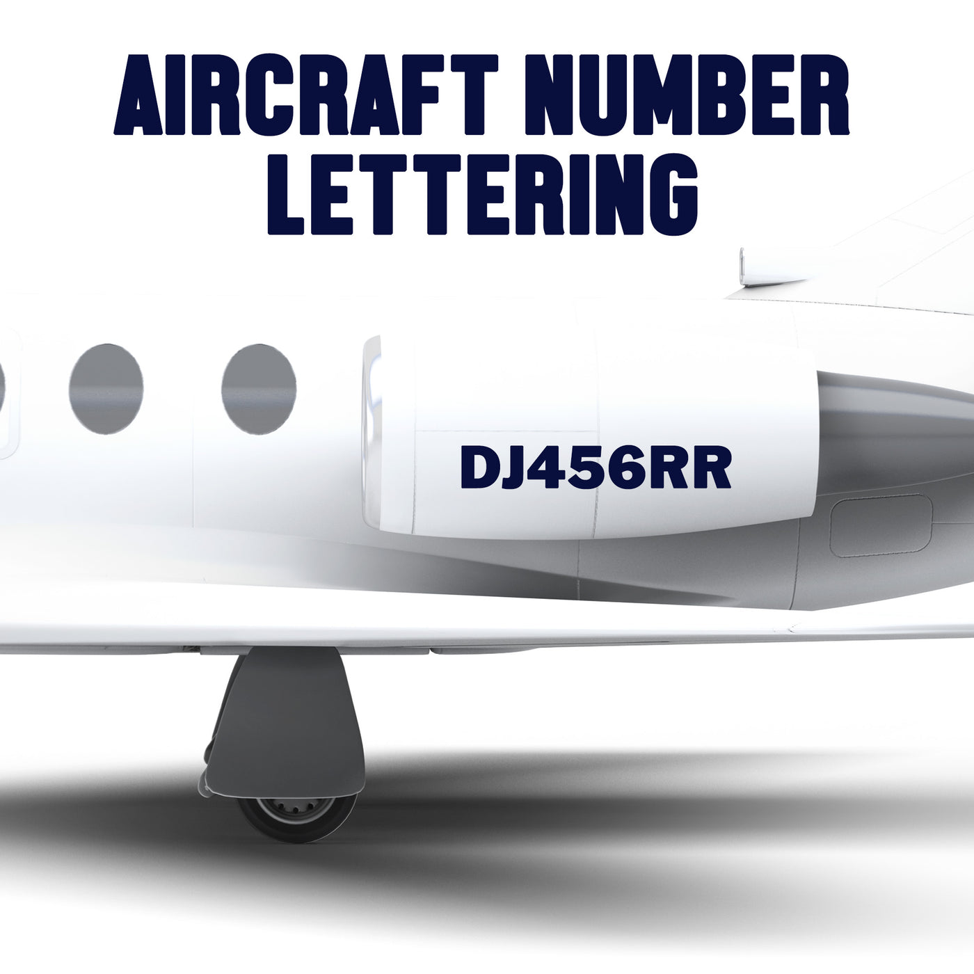 Aircraft Registration Number Decal (Set of 2) – USDOT NUMBER STICKERS