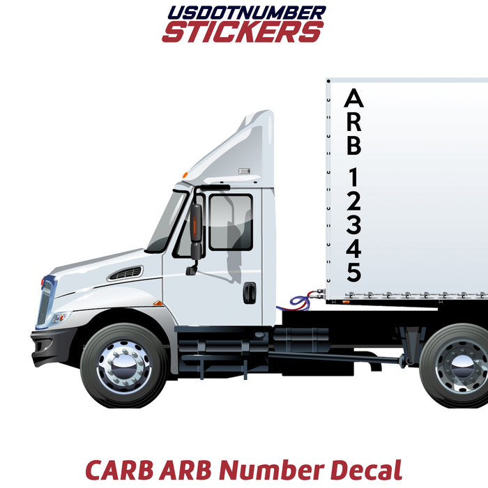 ARB Number Reefer Trailer California Air Resources Board (Set of 2)
