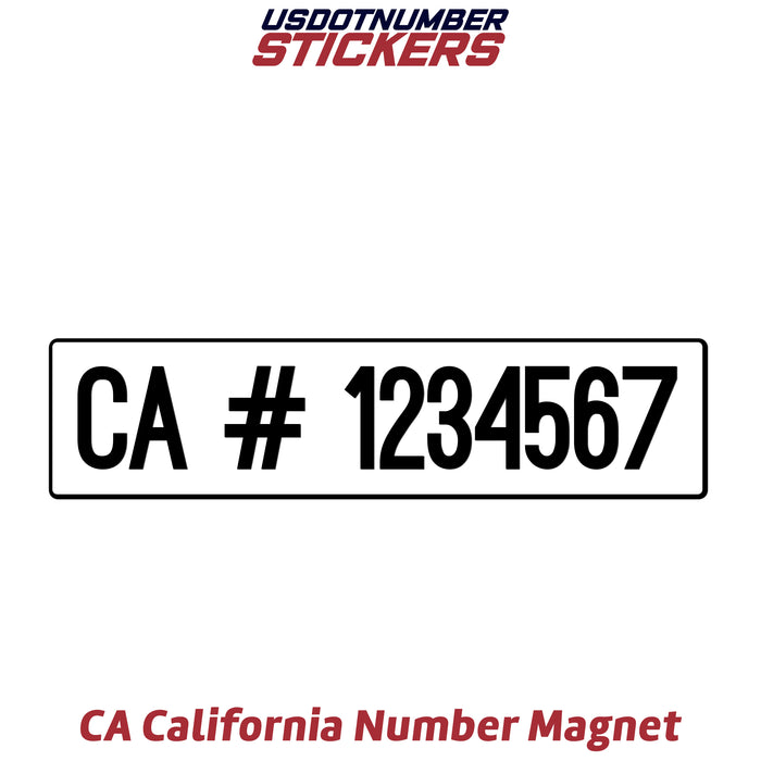 CA CHP Number Magnet (Set of 2)
