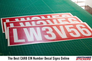 carb arb ein number decal