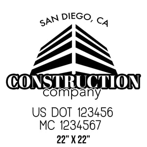 company name construction build and US DOT