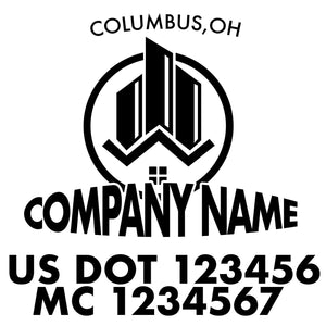 company name construction building and US DOT