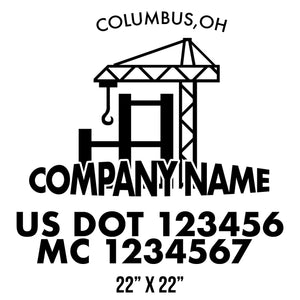 company name construction machinery and US DOT
