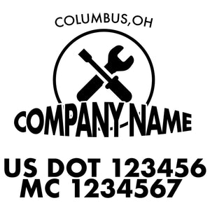 company name construction tools and US DOT