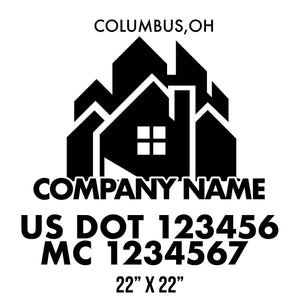 company name construction house and US DOT