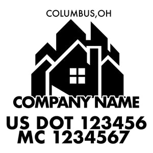 company name construction house and US DOT