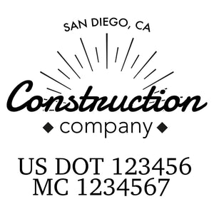 company name construction badges and US DOT
