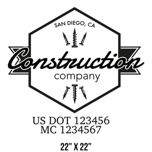 company name construction screw and US DOT