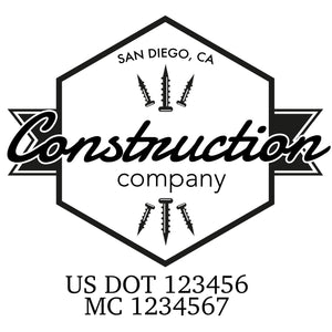 company name construction screw and US DOT