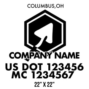 company name construction hexagon tool and US DOT
