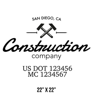 company name construction tools and US DOT
