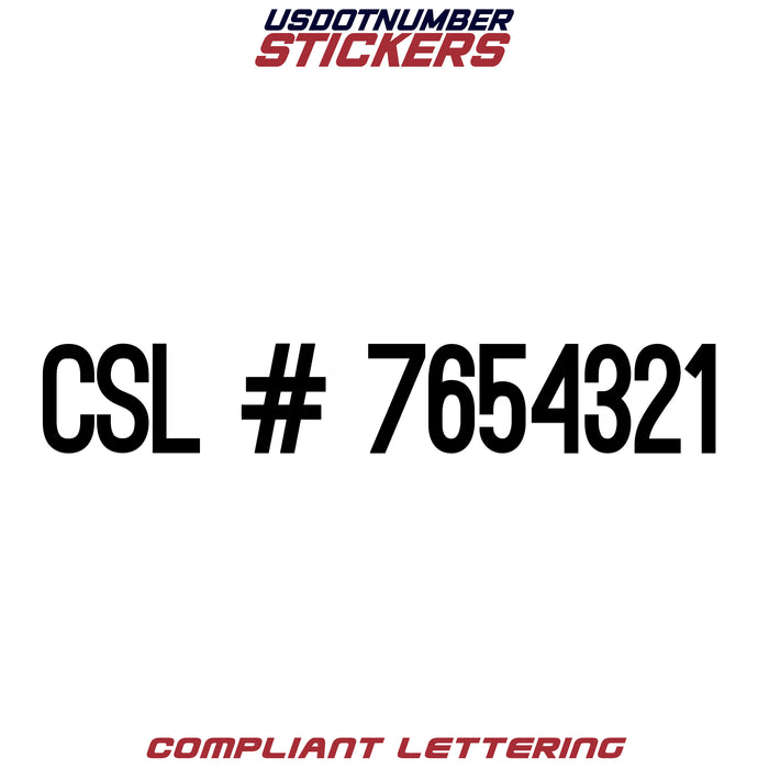 California Contractors State License Board CSL # Number Regulation Decal (Set of 2)