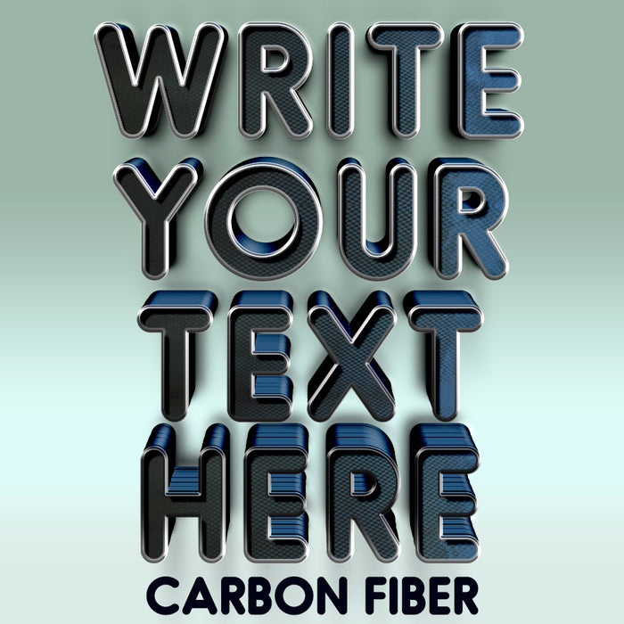Write Your Text Here Decal Sticker Carbon Fiber (Set of 2)