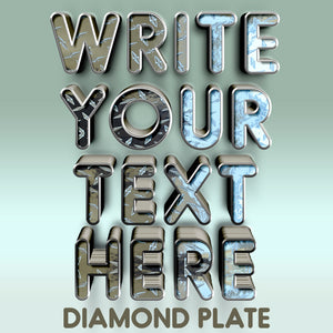 write your text here diamond plate decal sticker
