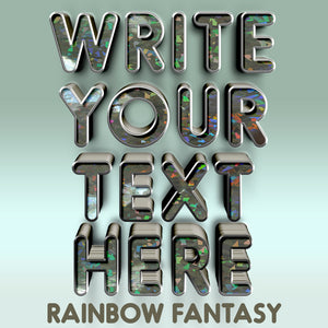 write your text here rainbow fantasty decal sticker