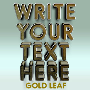 write your text here gold leaf decal sticker