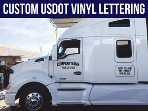 custom usdot vinyl lettering